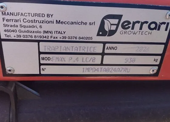 FERRARI Прицепное и навесное оборудование FERRARI F MAX P.4 LC/8, фото 3