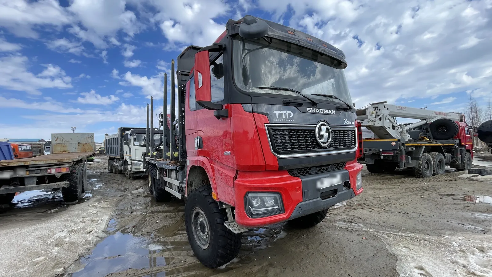 Буровые И Подъемные Машины 3392* на шасси Shacman SX3258 6x6 Сортиментовоз с КМУ, фото 2