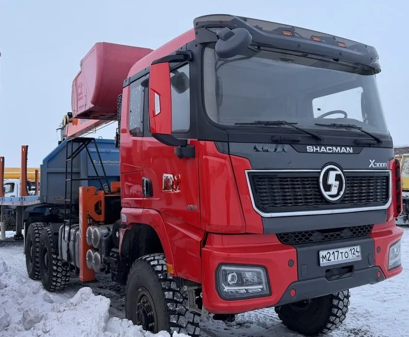Тктд 5347* на шасси Shacman SX4258 6x6 Седельный тягач с КМУ, фото 2